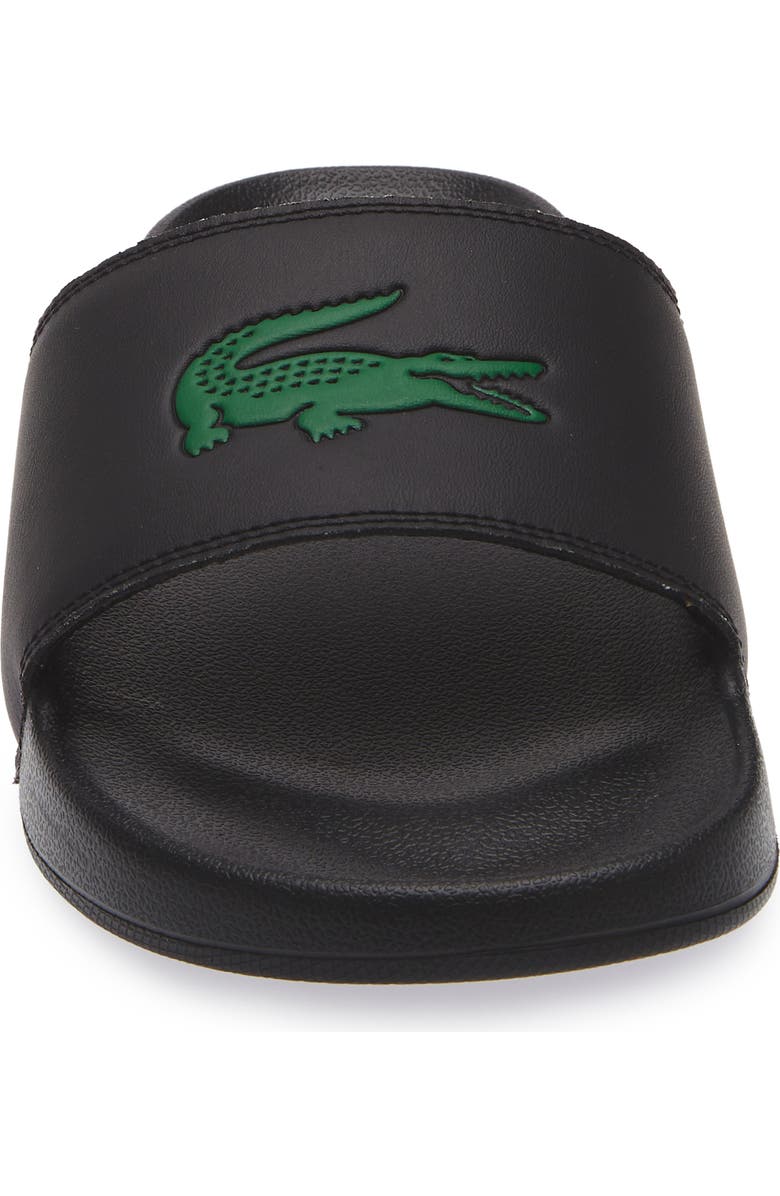 Lacoste Serve Slide Sandal, Alternate, color, Black/ Green