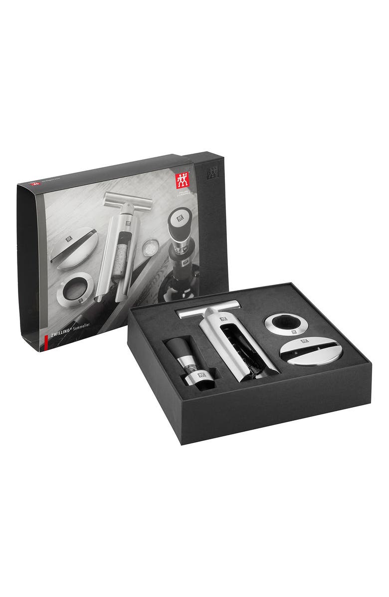 ZWILLING Sommelier 4-Piece Stainless Steel Wine Tool Set, Alternate, color, Stainless Steel