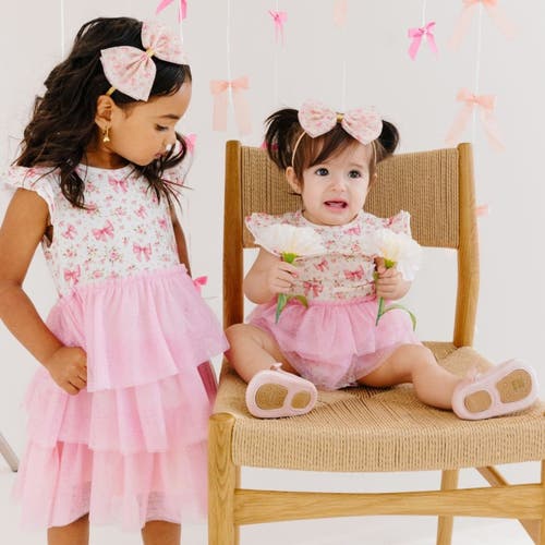 Sweet Wink Ditsy Floral Tulle Bow Baby Headband In Multicolor