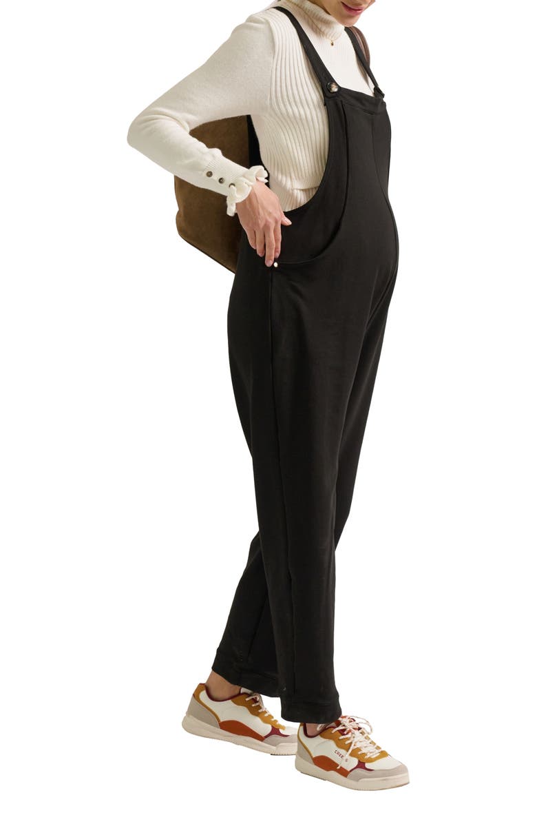 Cache Coeur Audrey Maternity & Nursing Overalls, Alternate, color, Black