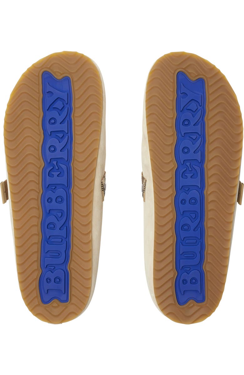 Burberry Check Denim Urchin Clogs, Alternate, color, Bake