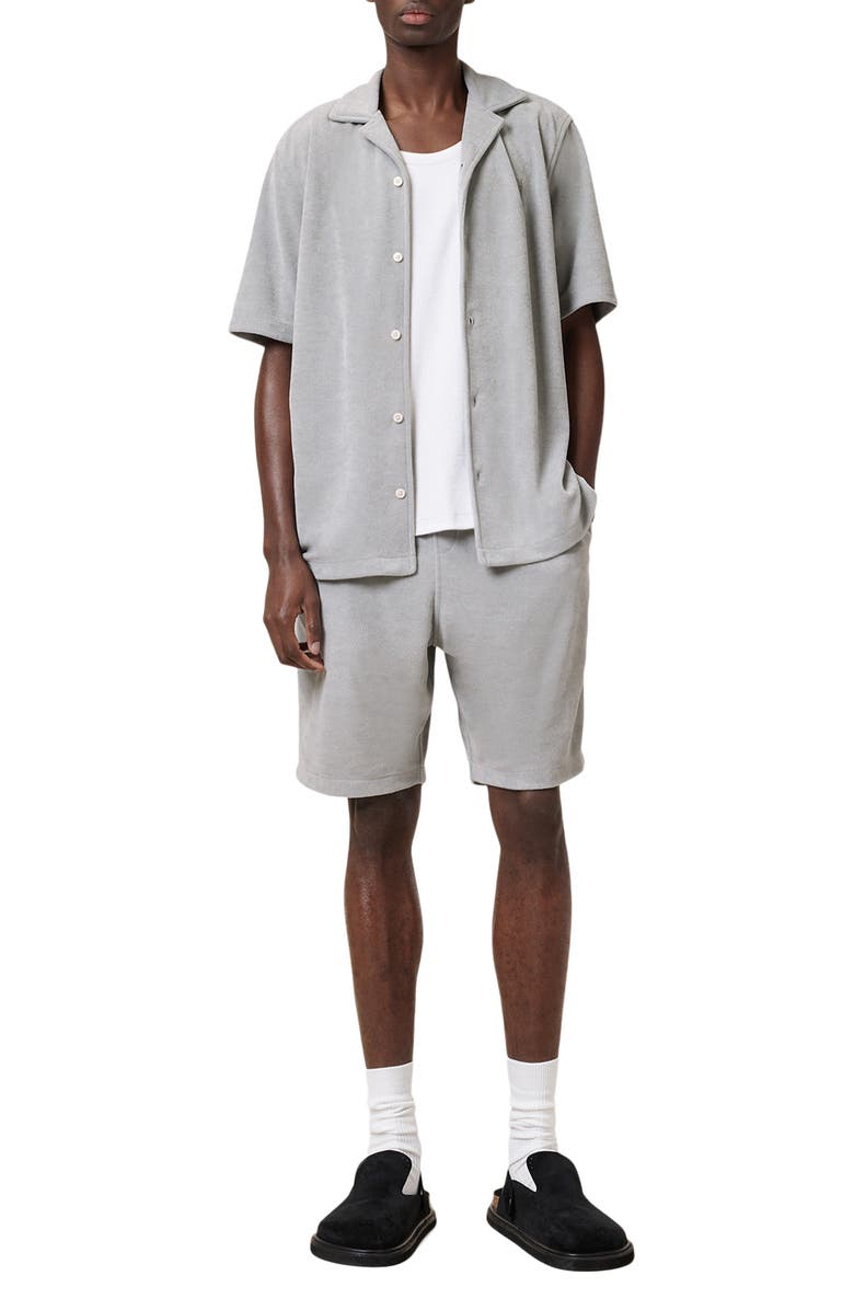 AllSaints Felix Towelling Sweat Shorts, Alternate, color, 