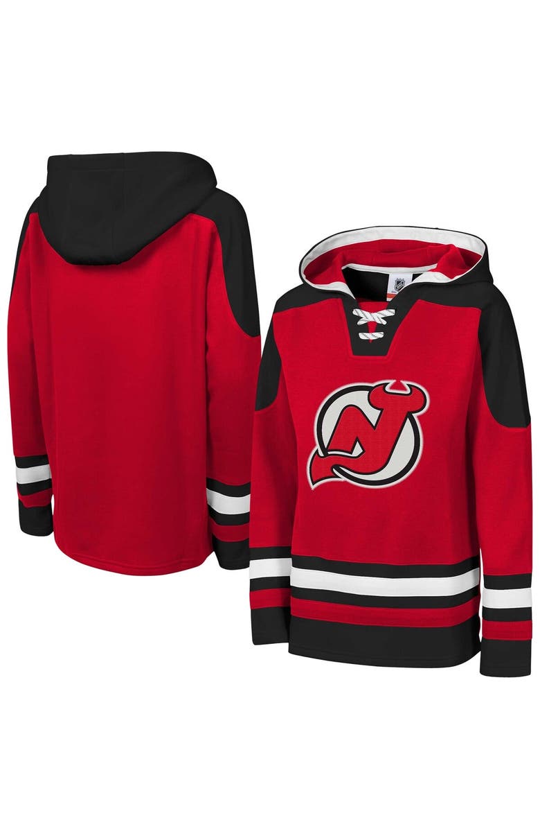 Outerstuff Youth Red New Jersey Devils Ageless Must Have Home V-Neck Pullover Hoodie, Main, color, Red