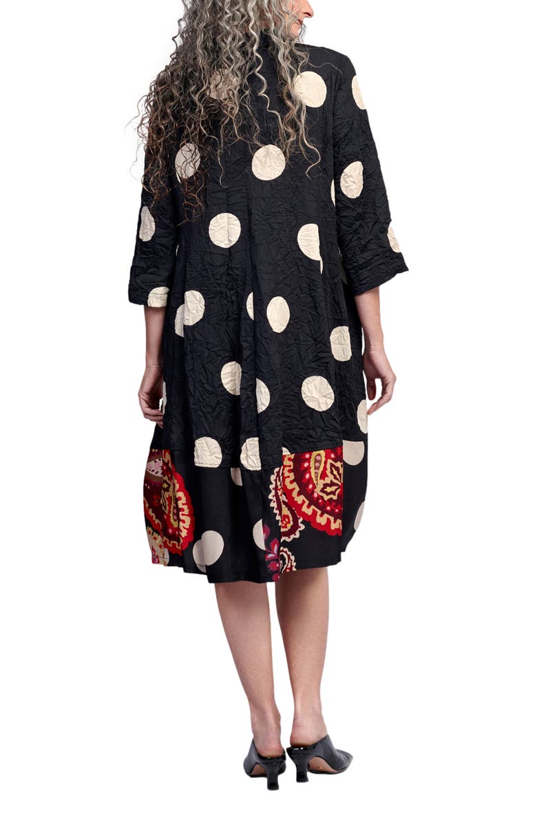 Alembika Polka dots mixed print shirt dress, Alternate, color,