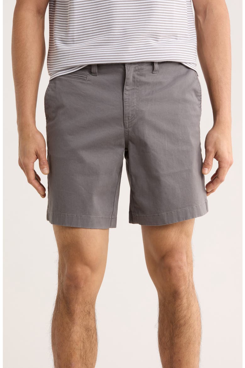 Wallin Stretch Twill Chino Shorts, Main, color, GREY CASTLEROCK