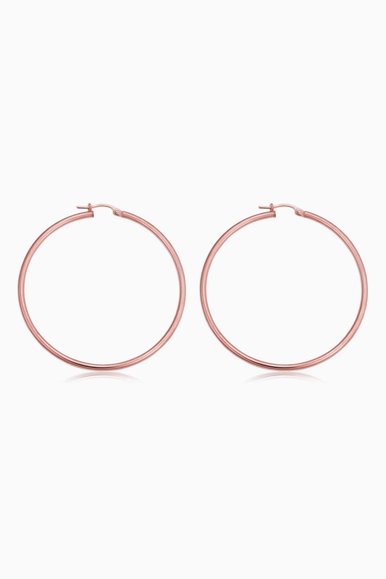 14K Rose Gold Everything Large Hoop Earrings, Alternate, color, Rose Gold