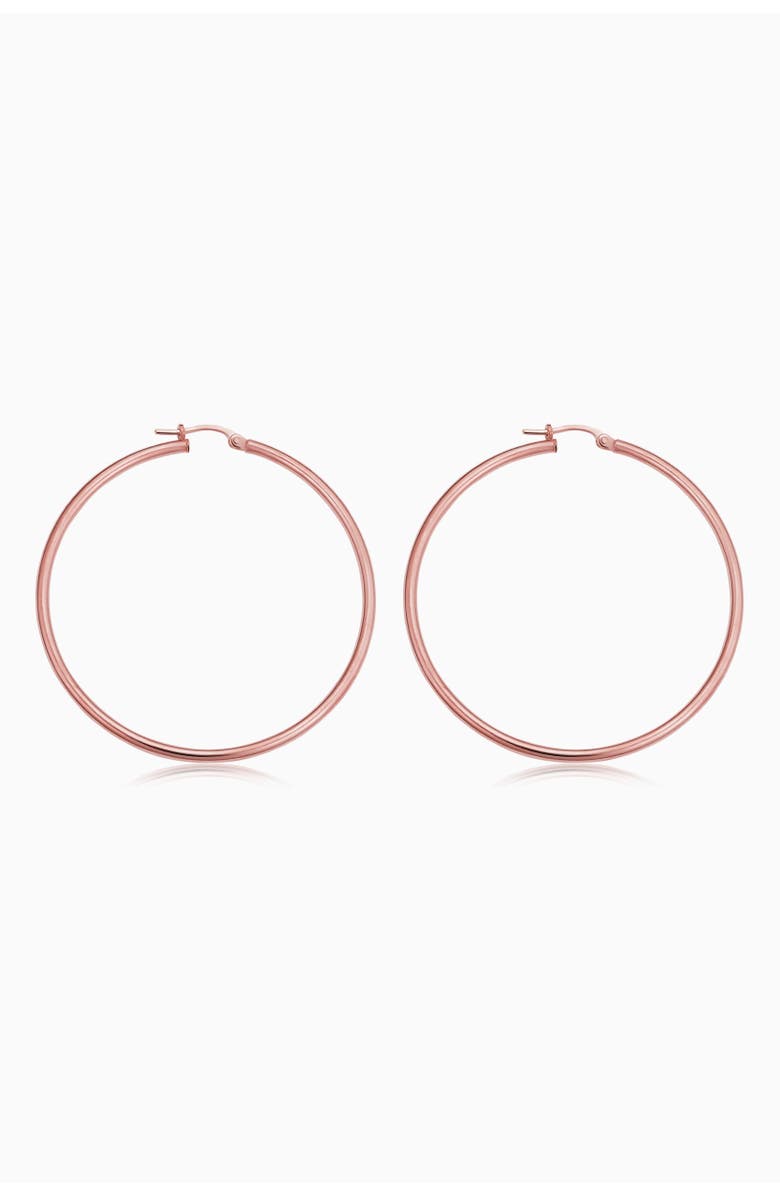 Oradina 14K Rose Gold Everything Large Hoop Earrings, Alternate, color, Rose Gold