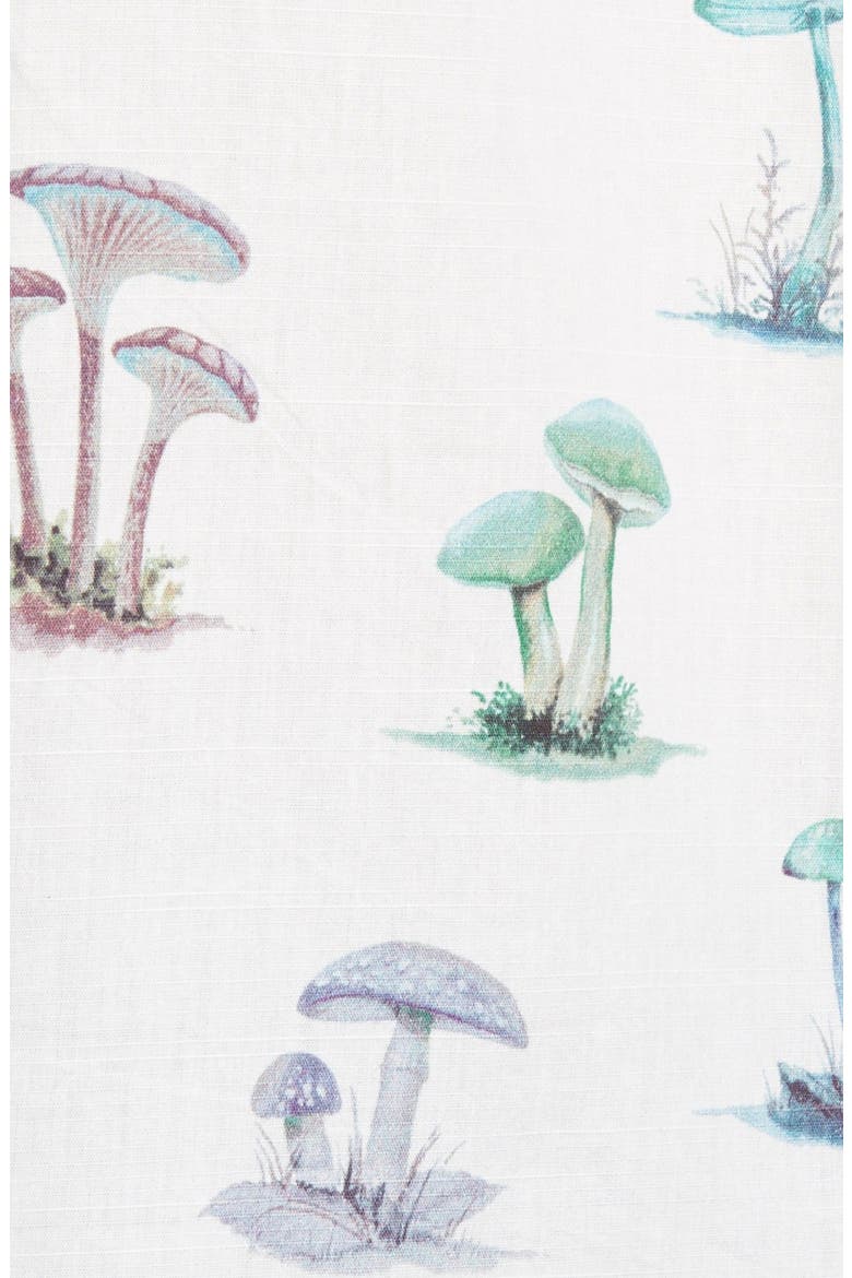 'Shroom' Short Sleeve Print Woven Shirt, Alternate, color, WHITE