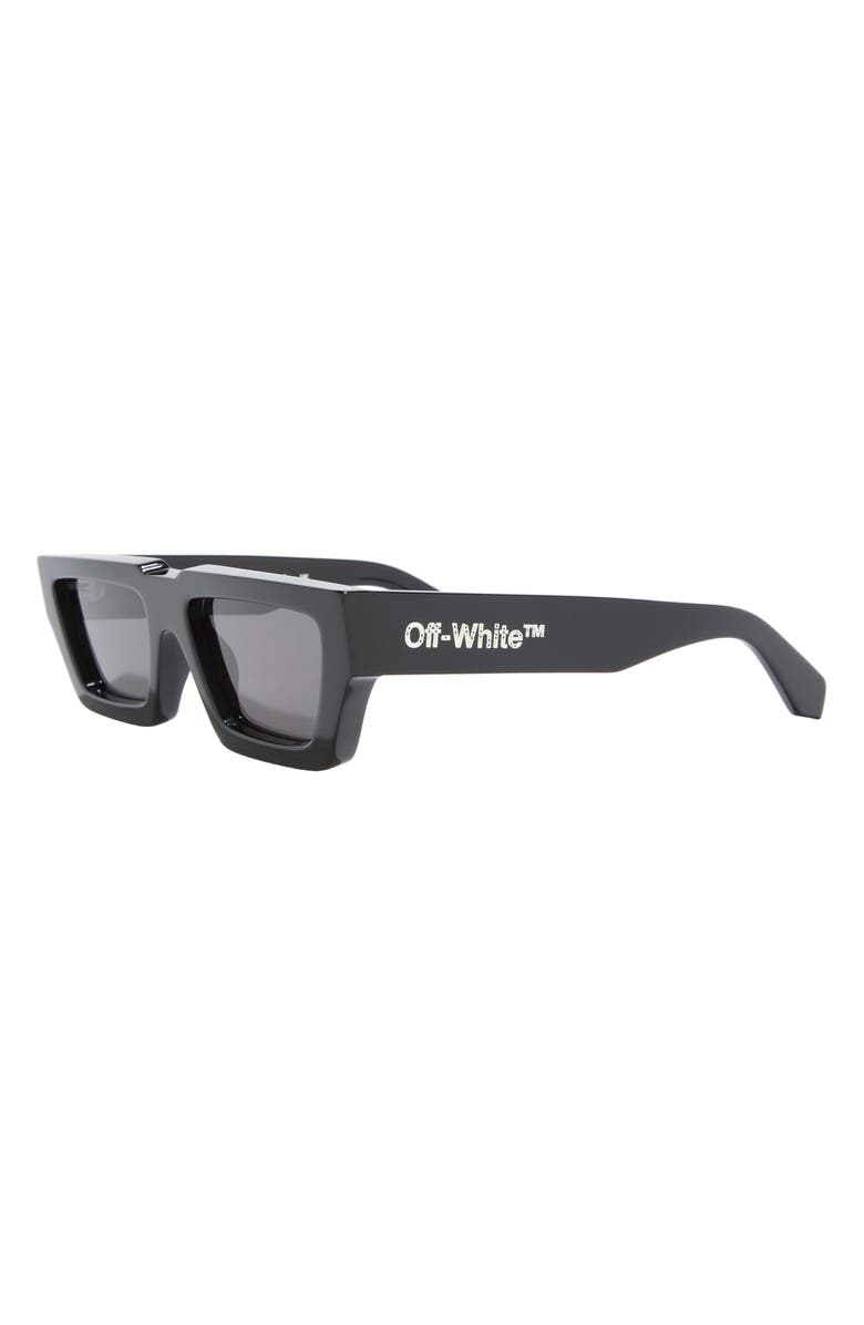 Off-White Manchester 54mm Rectangular Sunglasses, Alternate, color, Black Dark Grey