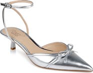 Jewel Badgley Mischka Talasia Ankle Strap Pointed Toe Kitten Heel Pump