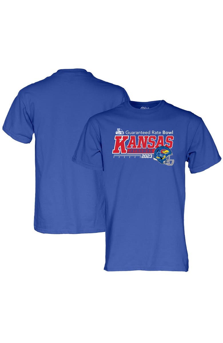 BLUE 84 Unisex Blue 84 Royal Kansas Jayhawks 2023 Guaranteed Rate Bowl T-Shirt, Main, color,