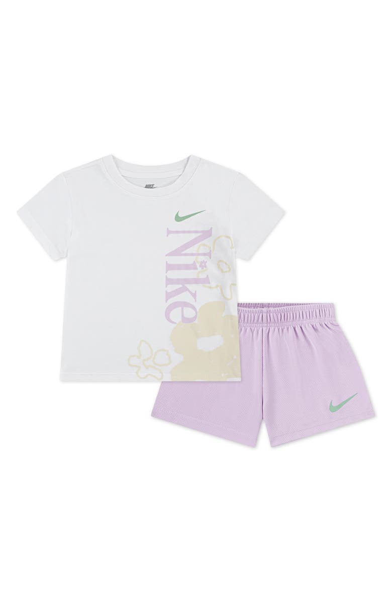 Nike Kids' Wildflower T-Shirt & Mesh Shorts Set, Main, color,
