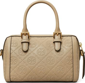 Tory Burch Petite T Monogram Leather Barrel Bag | Nordstrom