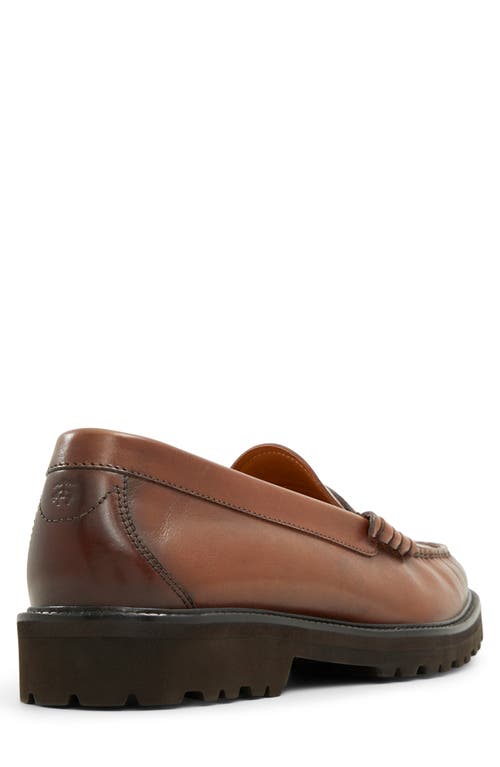 Brooks Brothers Bleecker Lug Sole Penny Loafer In Cognac