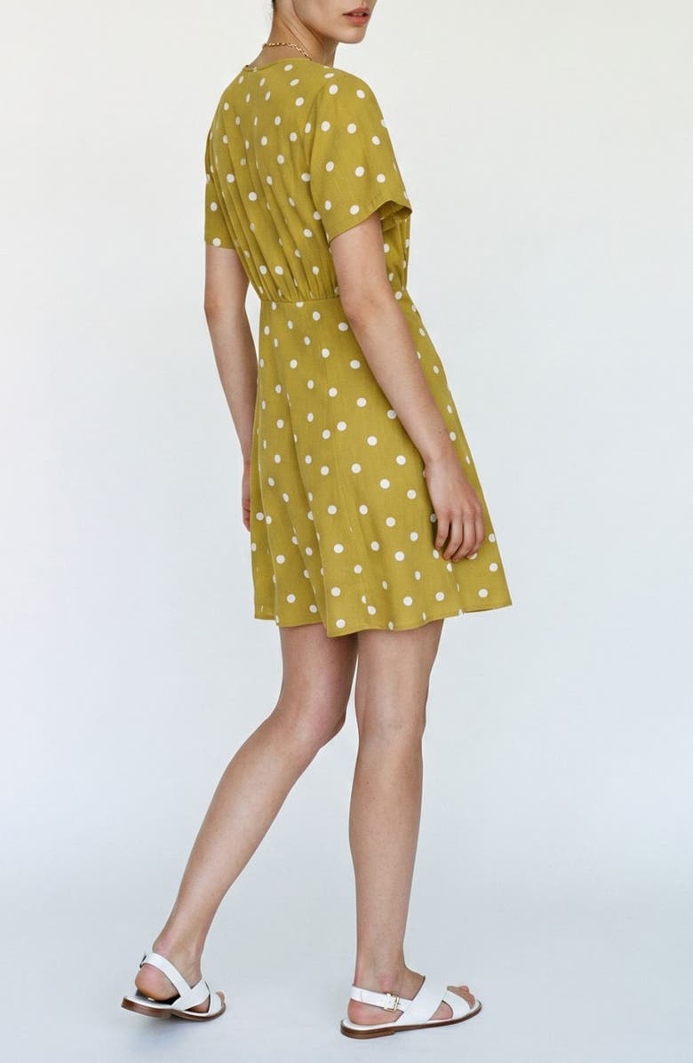 VERO MODA Kora Short Sleeve Polka Dot Dress, Alternate, color, Willow Dots