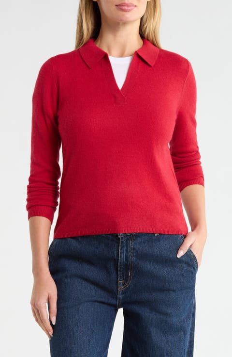 Cashmere Polo Sweater