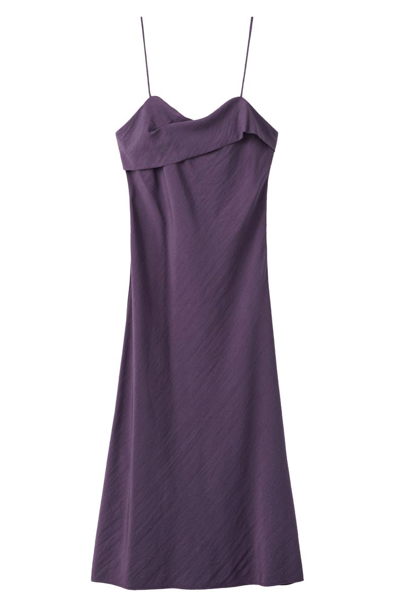 MANGO Cross Neck Tie Back Midi Dress, Alternate, color, Lilac