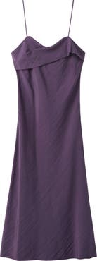 MANGO Cross Neck Tie Back Midi Dress