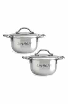 BERGHOFF INTERNATIONAL Stainless Steel Covered Mini Pot - Set of 2