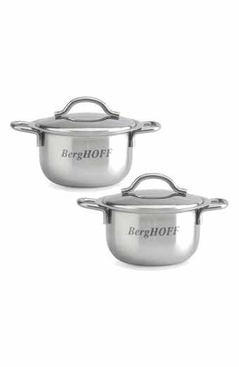 BERGHOFF INTERNATIONAL Stainless Steel Covered Mini Pot - Set of 2