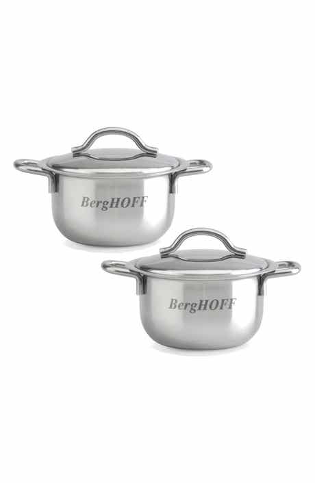 BERGHOFF INTERNATIONAL Stainless Steel Covered Mini Pot - Set of 2