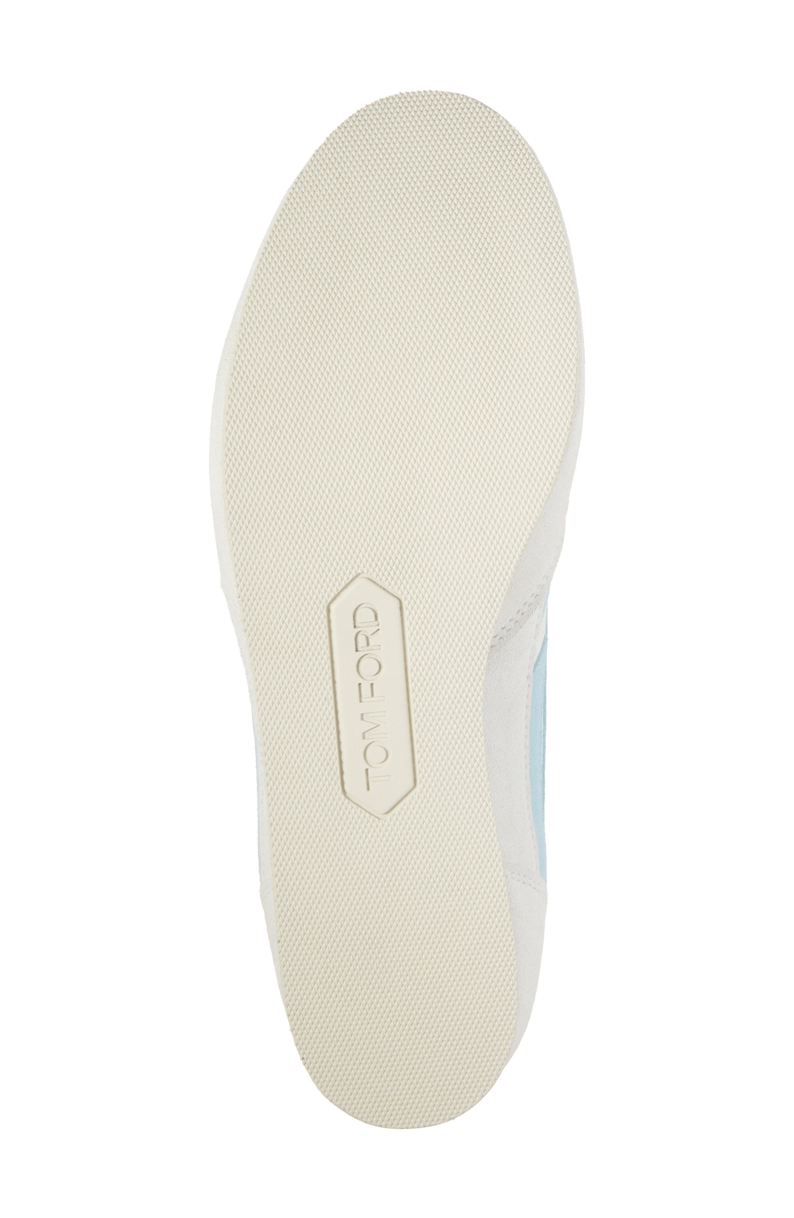 TOM FORD Brook Perforated Sneaker, Alternate, color, Cream/ Light Blue/ White