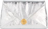 Dries Van Noten Metallic Leather Envelope Clutch