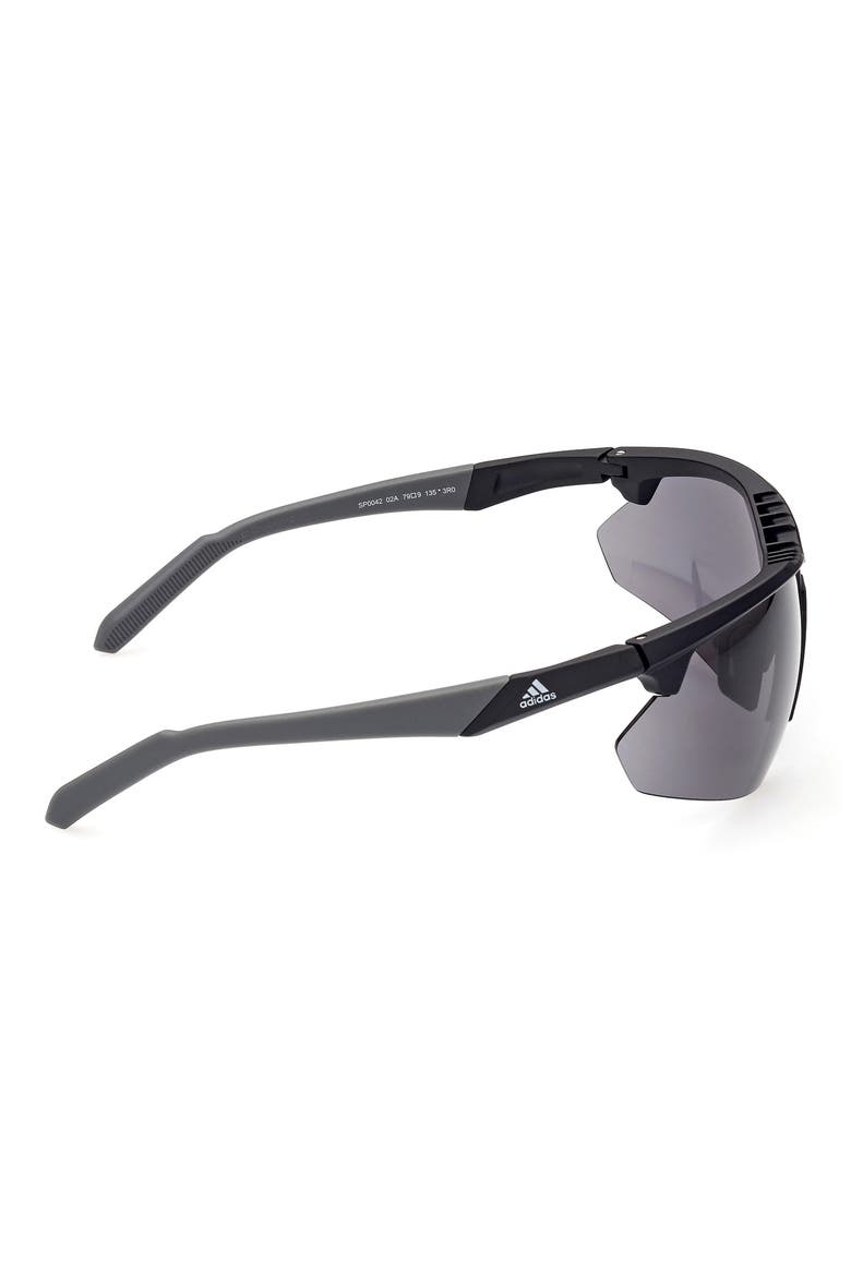 79mm Geometric Sunglasses, Alternate, color, SMOKE / CLEAR LENSES