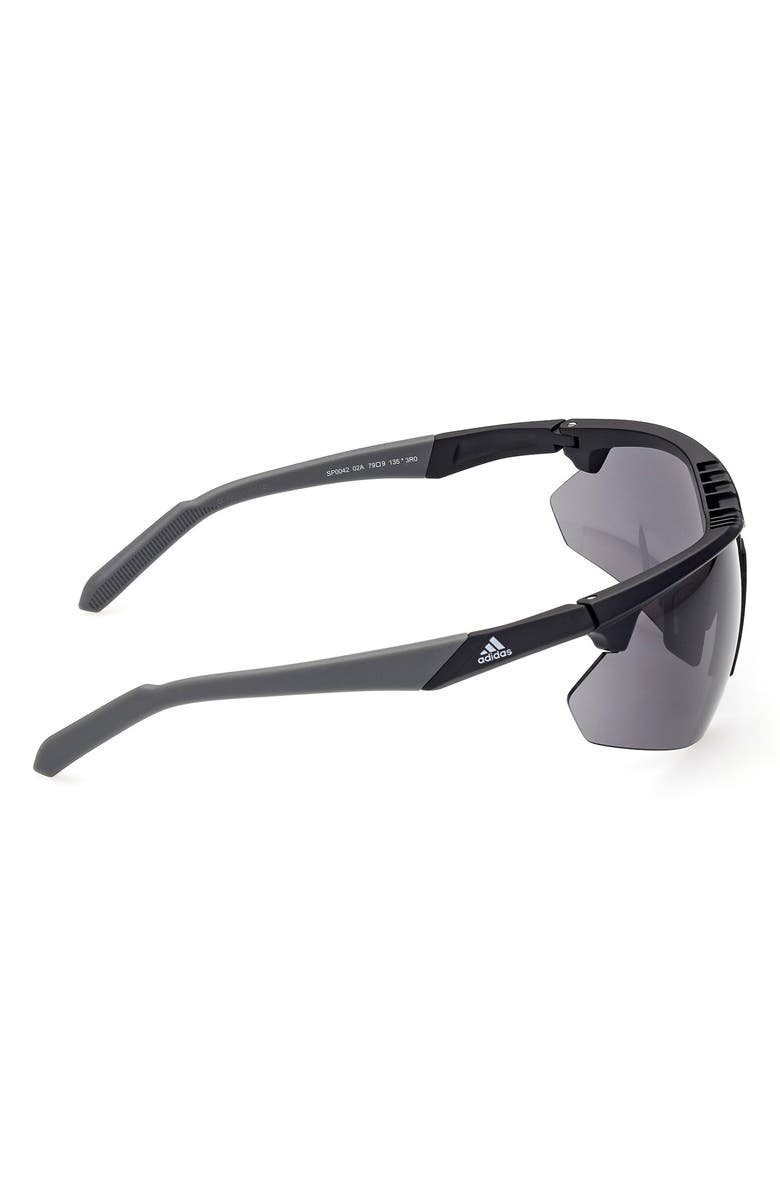 adidas 79mm Geometric Sunglasses, Alternate, color, Smoke / Clear Lenses