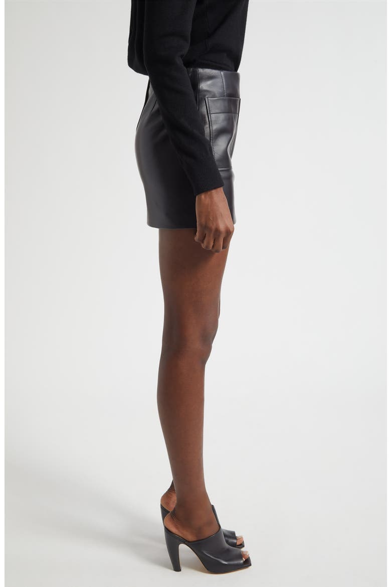 Napa Leather Miniskirt, Alternate, color, 1000 BLACK