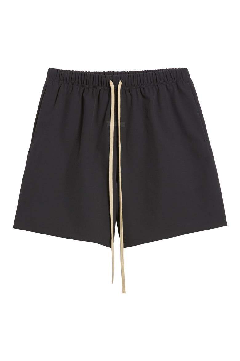 Bonded Drawstring Soccer Shorts, Alternate, color, BLACK