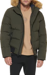 Tommy Hilfiger Arctic Snorkel Faux Fur Trim Bomber Jacket