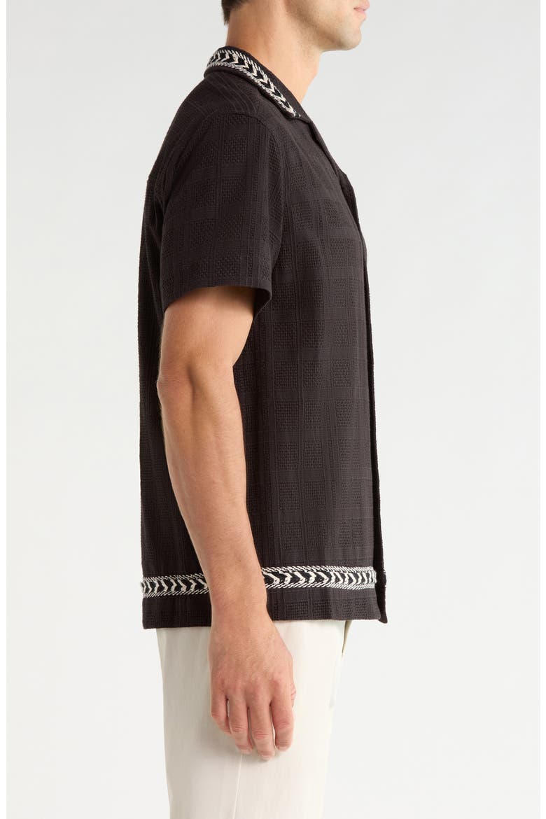 Vargon Cotton Camp Shirt, Alternate, color, BLACK-01