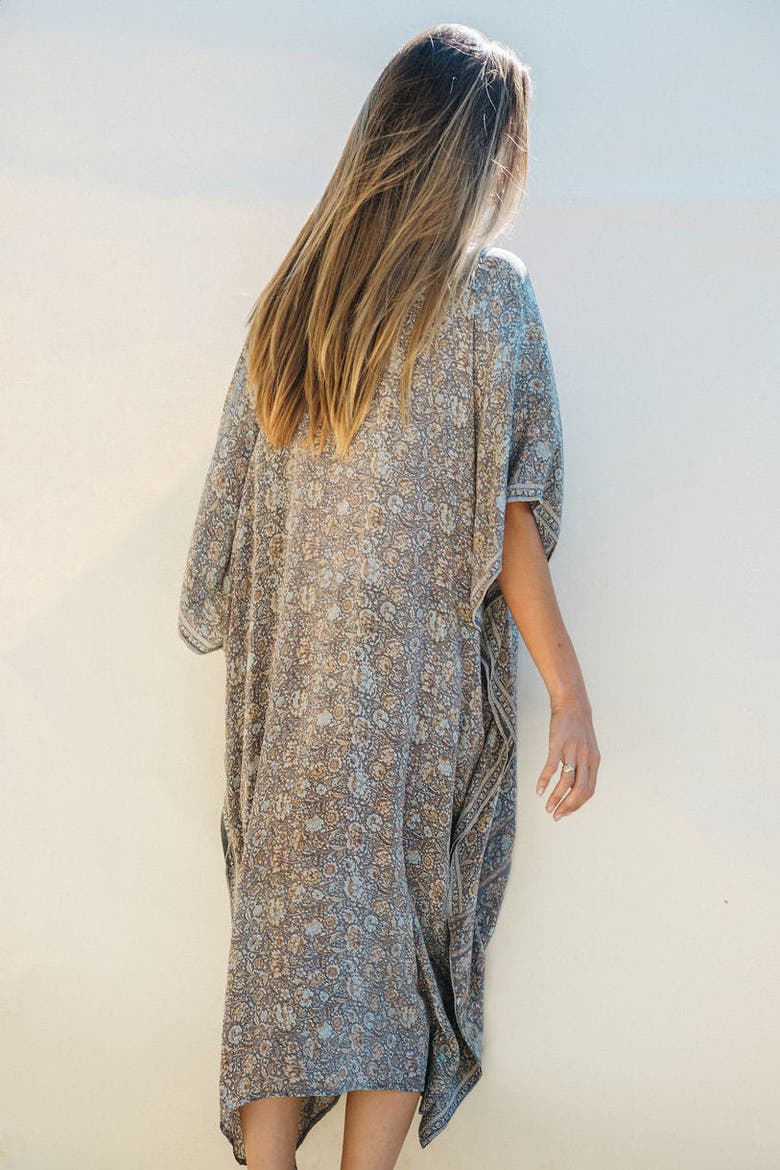Long Caftan Mugu, Alternate, color, Grey
