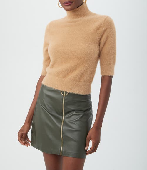 Shop Trina Turk Mali Fuzzy Sweater In Camel