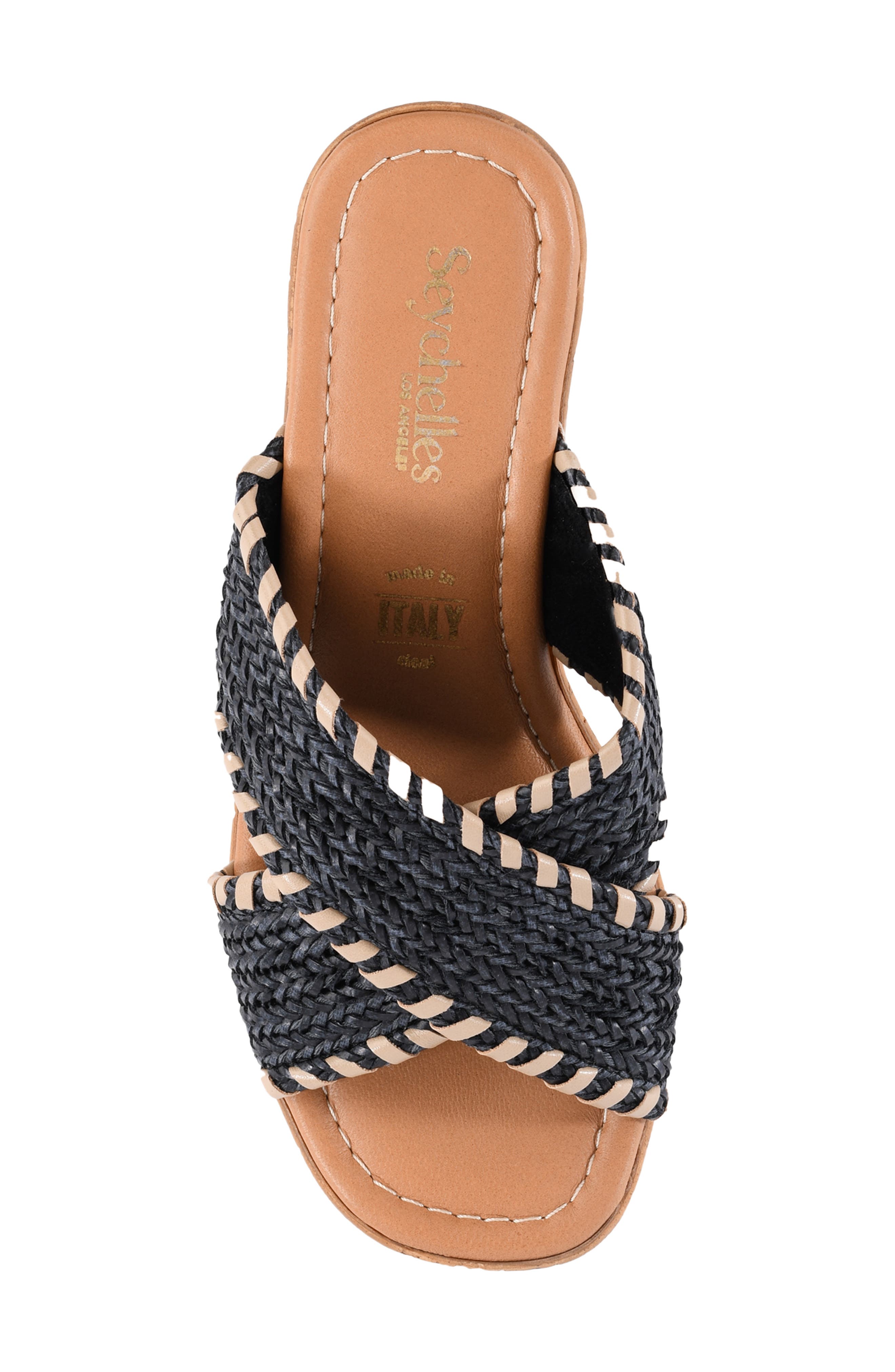 Seychelles Encore Platform Slide Sandal, Alternate, color, Black