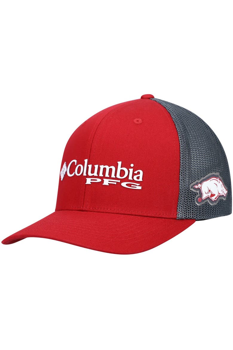 Men's Columbia Cardinal Arkansas Razorbacks PFG Snapback Adjustable Hat, Main, color, Cardinal