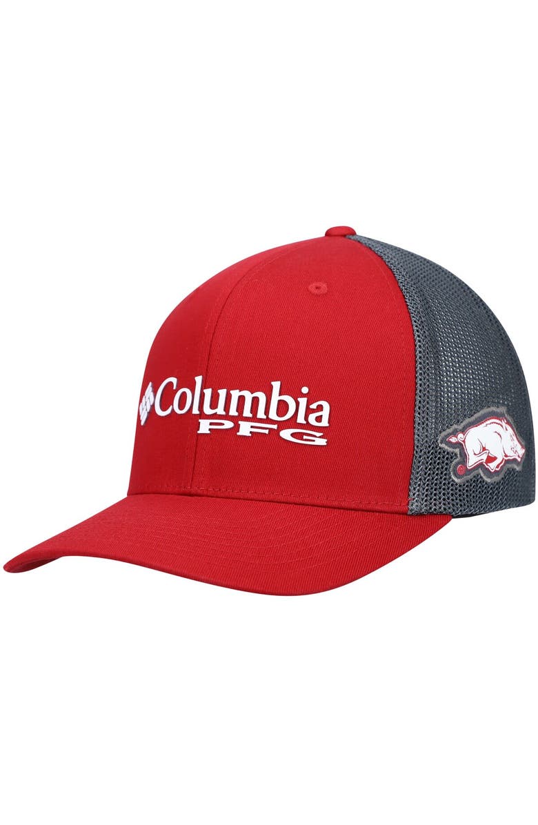 Columbia Men's Columbia Cardinal Arkansas Razorbacks PFG Snapback Adjustable Hat, Main, color, Cardinal