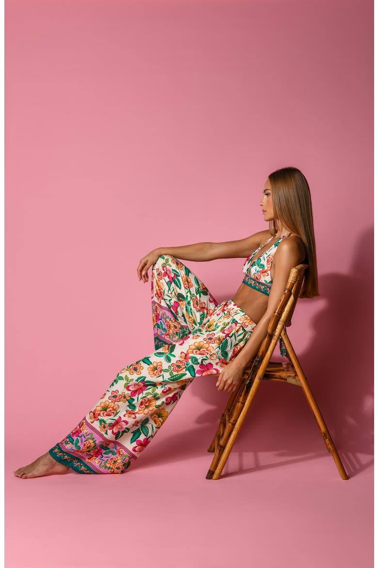 Zen Garden Beach Cover-Up Pants, Alternate, color, GREEN MULTI
