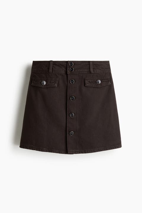 A-line Denim Mini Skirt