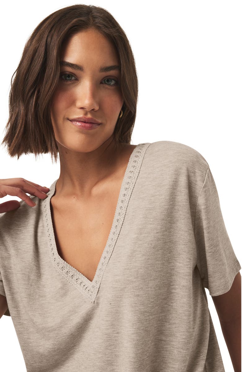 Splendid Dawn V-Neck T-Shirt, Alternate, color, Fawn