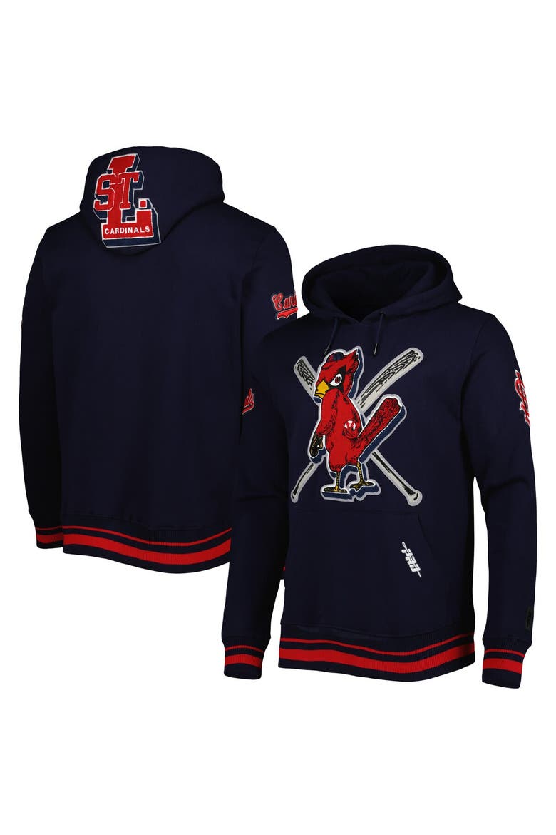Men's Pro Standard Navy St. Louis Cardinals Mash Up Logo Pullover Hoodie, Main, color, Navy