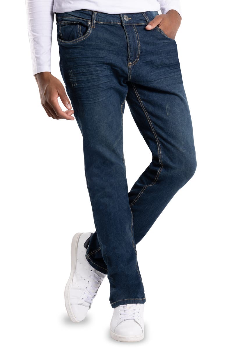 XRAY Saddle Stitch Modern Fit Denim Jeans, Alternate, color, Tint Blue