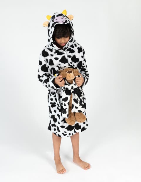 Girls Fleece Hooded Robe with Matching Doll Robe