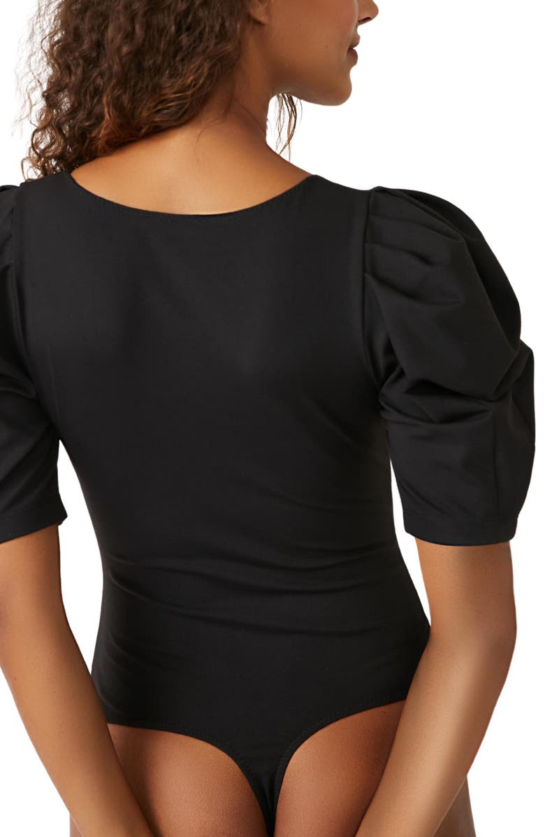Free People Va Va Voop Puff Sleeve Bodysuit, Alternate, color, 