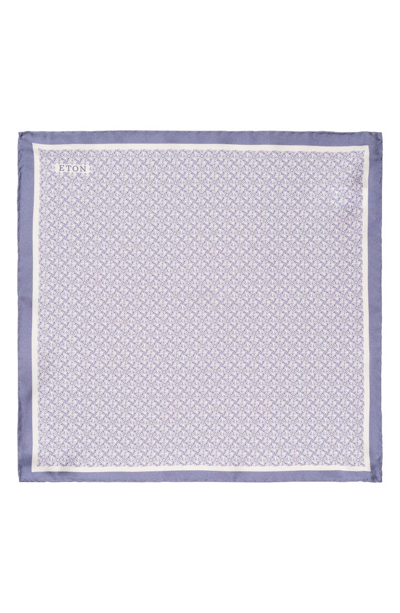 Eton Geometric Silk Pocket Square, Alternate, color, 