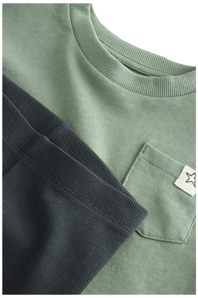 Kids' Long Sleeve Pocket T-Shirt & Leggings Set, Alternate, color, GREEN