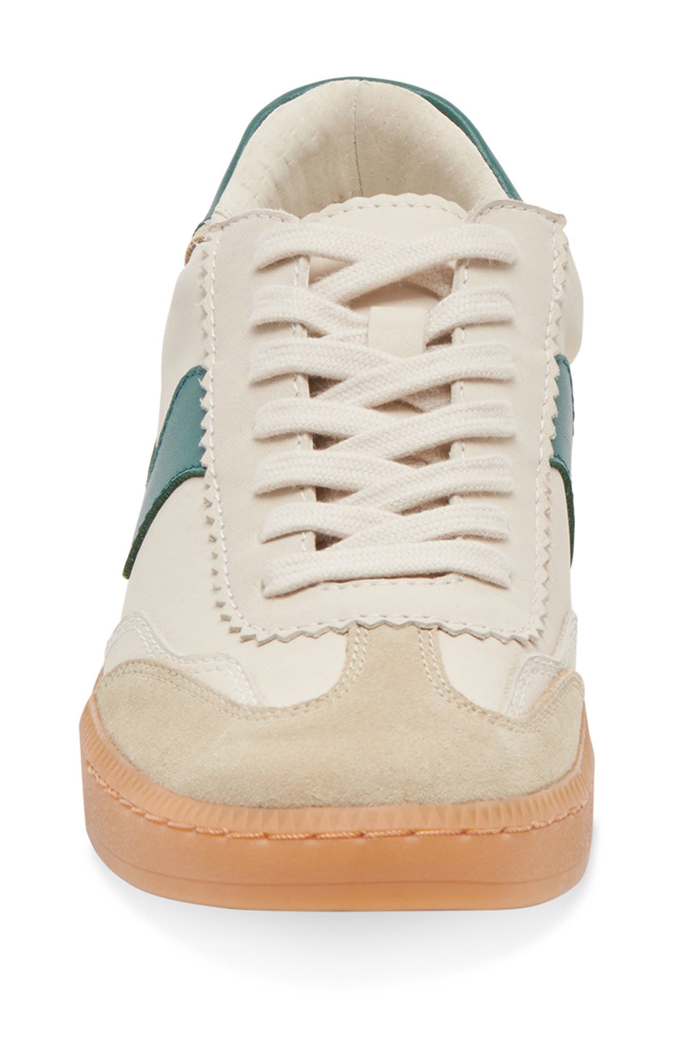 Notice Sneaker, Alternate, color, WHITE/GREEN LEATHER