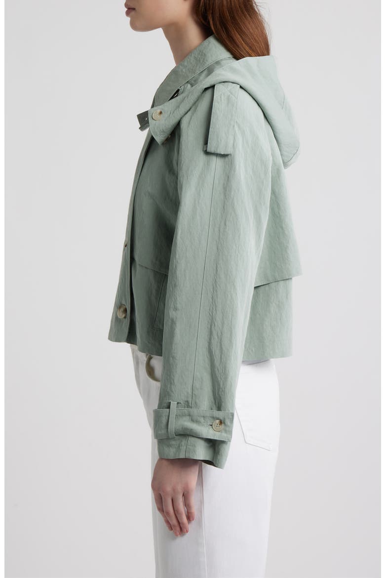 Cambari Hooded Trench Jacket, Alternate, color, SAGE GREEN