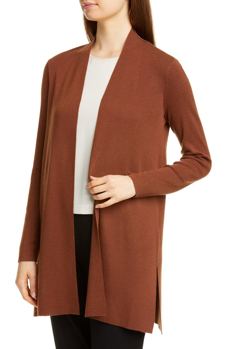 Eileen Fisher Merino Wool Long Cardigan, Alternate, color,